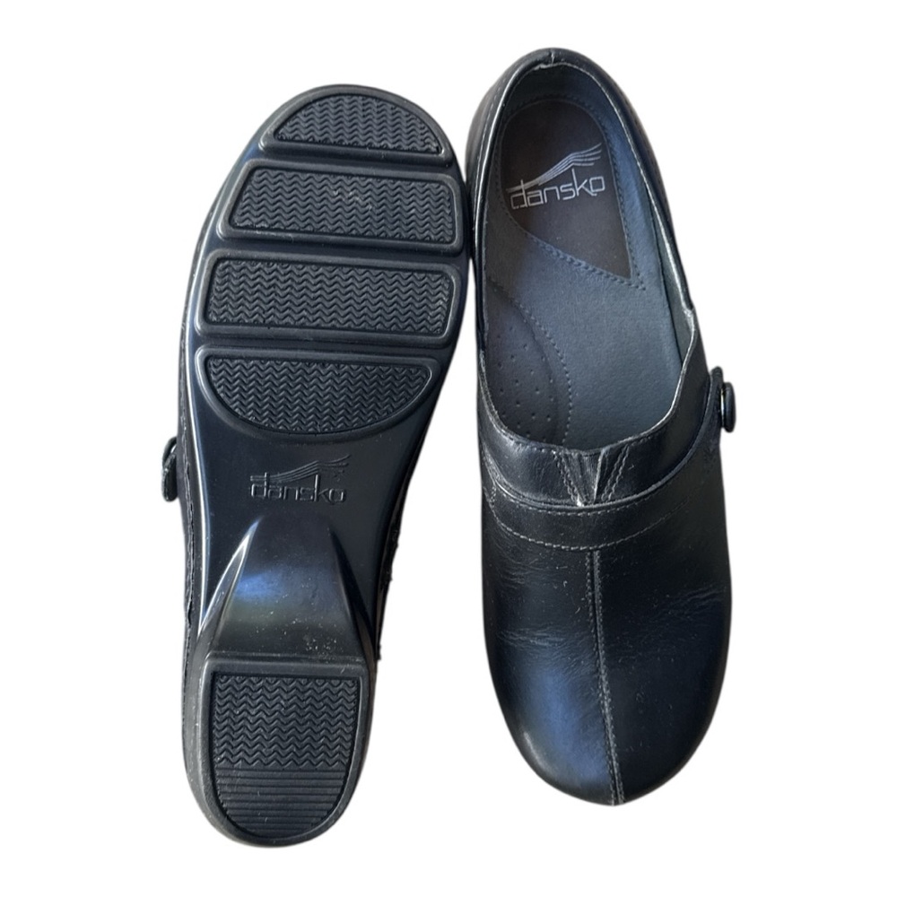 Dansko Women's Black Leather Clogs NWOT Size 40 Nursing, Doctor, Comfort - Picture 3 of 5
